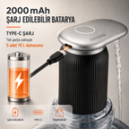 Evo House EVO-03 Ultra Sessiz Şarjlı Otomatik Damacana Su Pompası Yüksek Hızlı Akış 2000mAh Pil