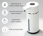 Evo House Otomatik Sensörlü Köpük Sıvı Sabunluk - Şarjlı- Dijital LED Ekran - Duvara Monte - E15 Model