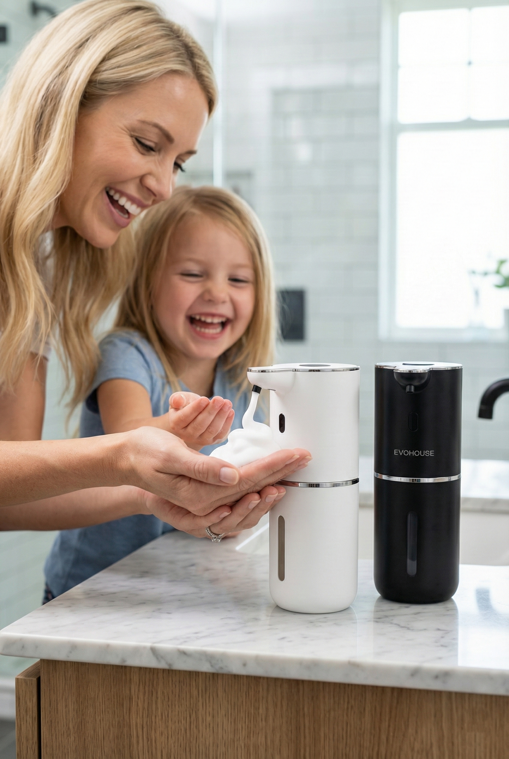 Evo House Otomatik Sensörlü Köpük Sıvı Sabunluk - Şarjlı- Dijital LED Ekran - Duvara Monte - P18 Model