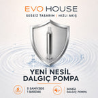 Evo House EVO-03 Ultra Sessiz Şarjlı Otomatik Damacana Su Pompası Yüksek Hızlı Akış 2000mAh Pil