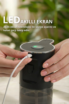 Evo House Otomatik Sensörlü Köpük Sıvı Sabunluk - Şarjlı- Dijital LED Ekran - Duvara Monte - P18S Model